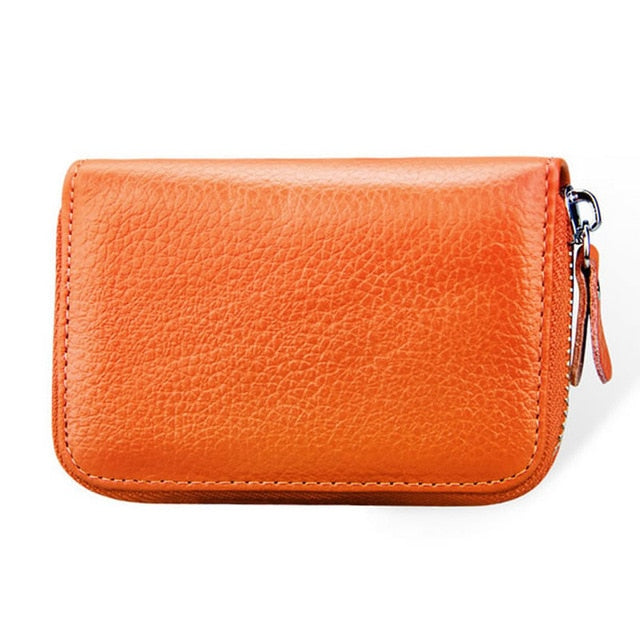 Womens Leather Mini Slim Wallet